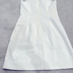 Elegant White Textured Dress